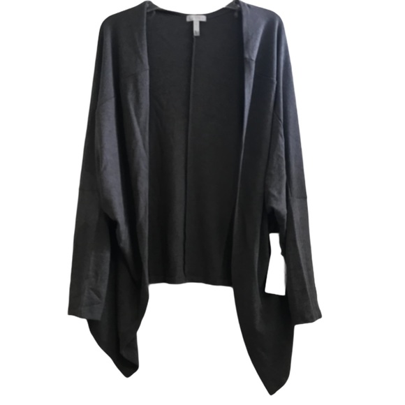 Leith Sweaters - Leith long sleeve open front cardigan large grey